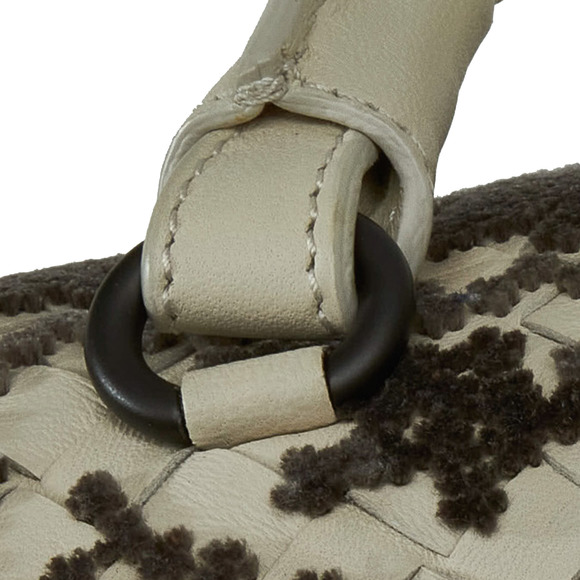 Pre-Loved Bottega Veneta In Mist Intrecciato Flocked Velvet Bouquet Duffel Bag - Picture 10 of 12